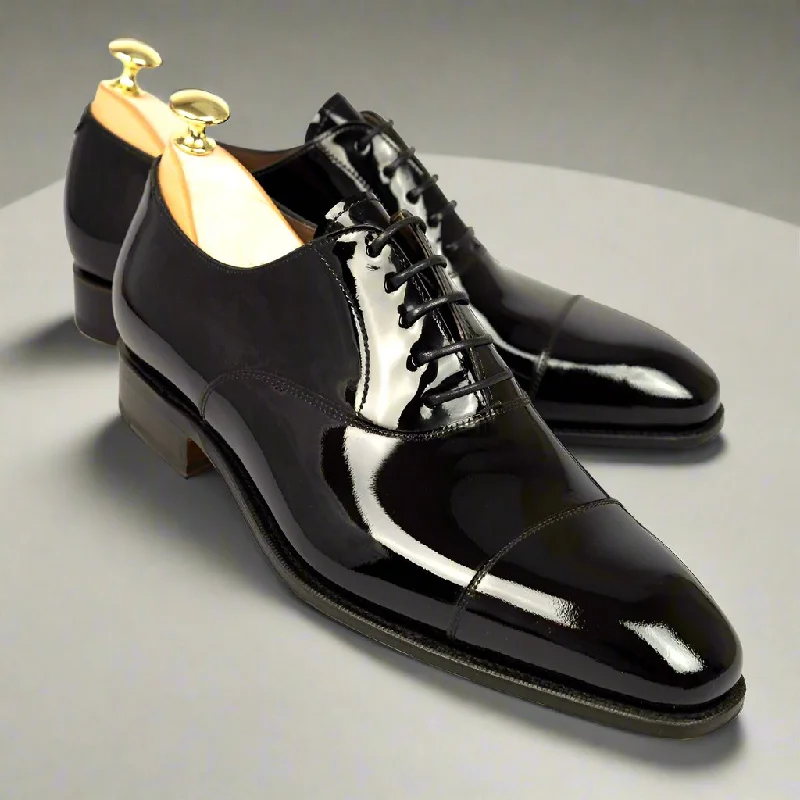 Elliot Black Patent Toecap Oxford