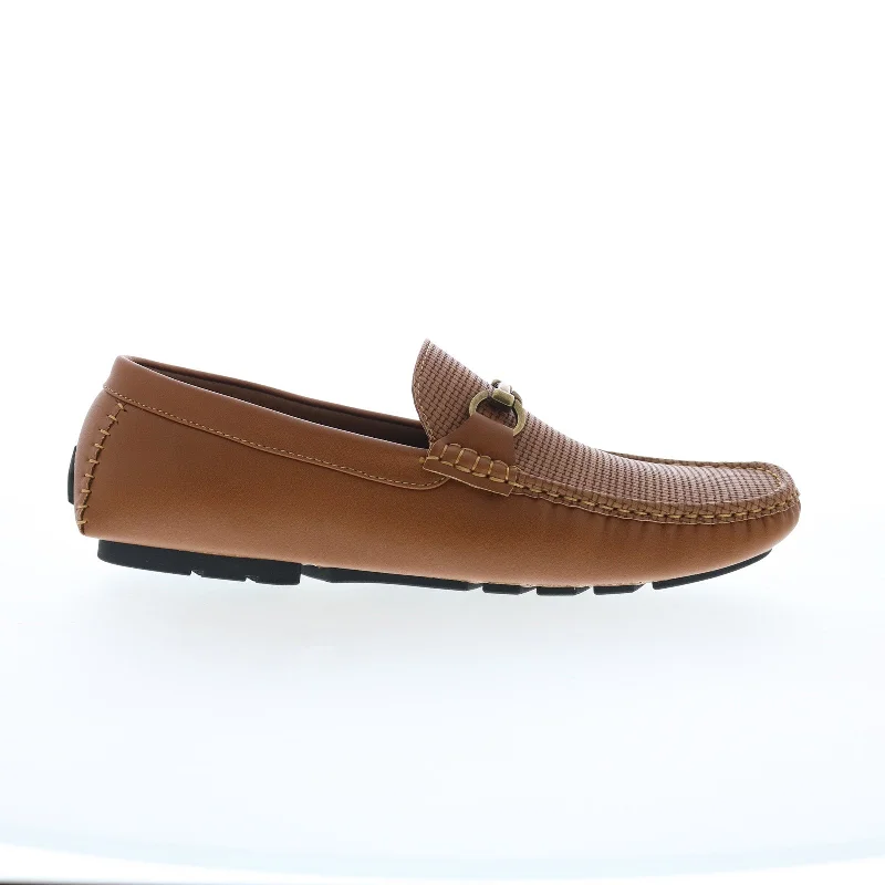 Steve Madden M-Dawnn Mens Brown Synthetic Loafers & Slip Ons Moccasin Shoes