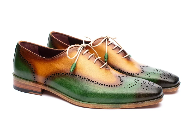 The Havana Patina Brogues - Green & Gold