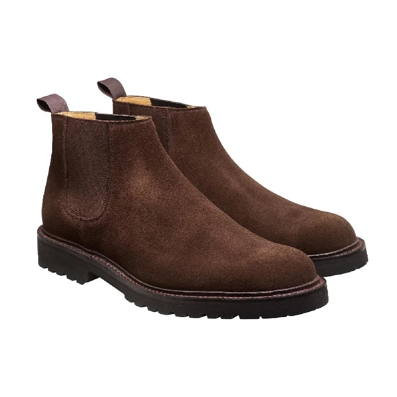 Elgin Dark Brown Suede