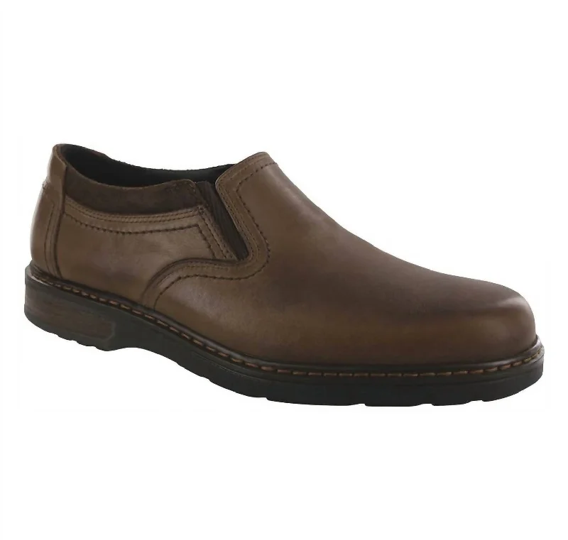 Men's Step Slip On Loafer - Double Wide Width In Mahogany