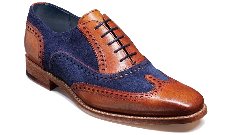 Spencer - Antique Rosewood / Navy Suede