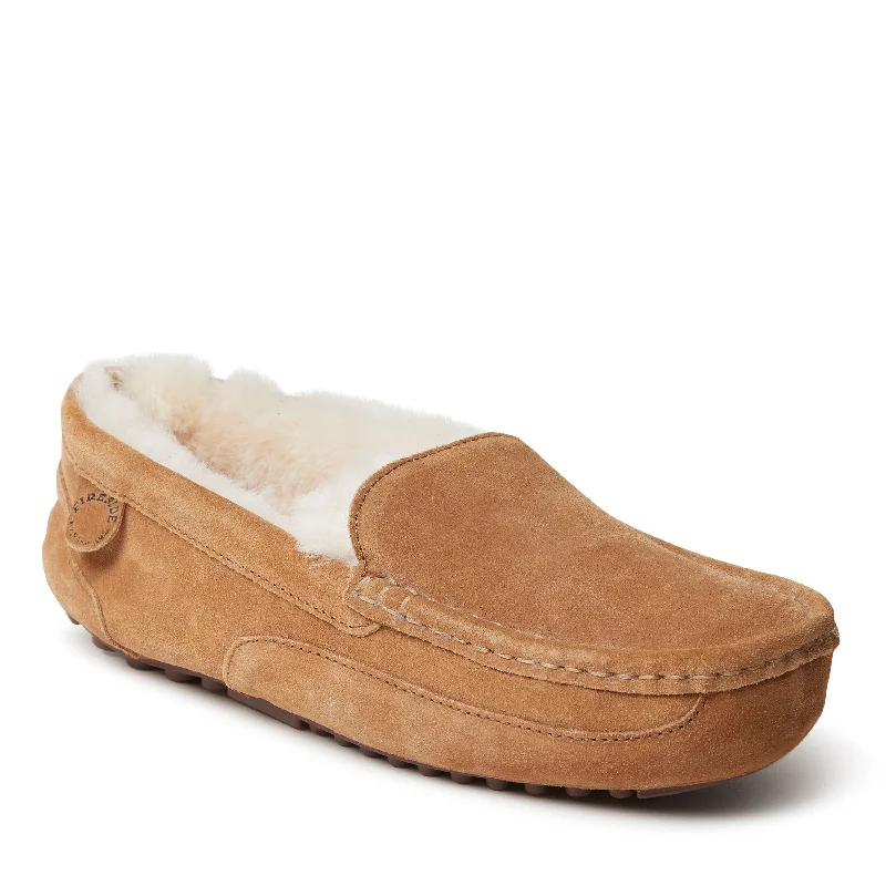 Fireside By Dearfoams Men's Melbourne Genuine Shearling Moccasin