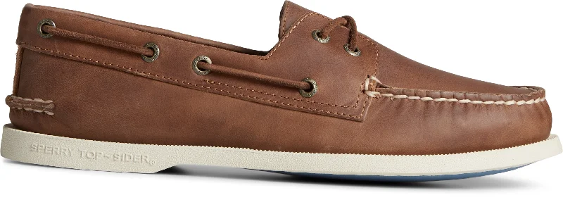 Men's A/O 2-Eye Cross Lace Leather Wide - Tan