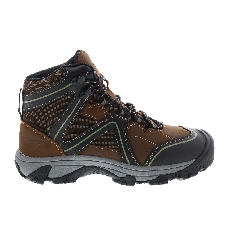 Avenger Crosscut Soft Toe Electric Hazard WP PR 6" Mens Brown Work Boots