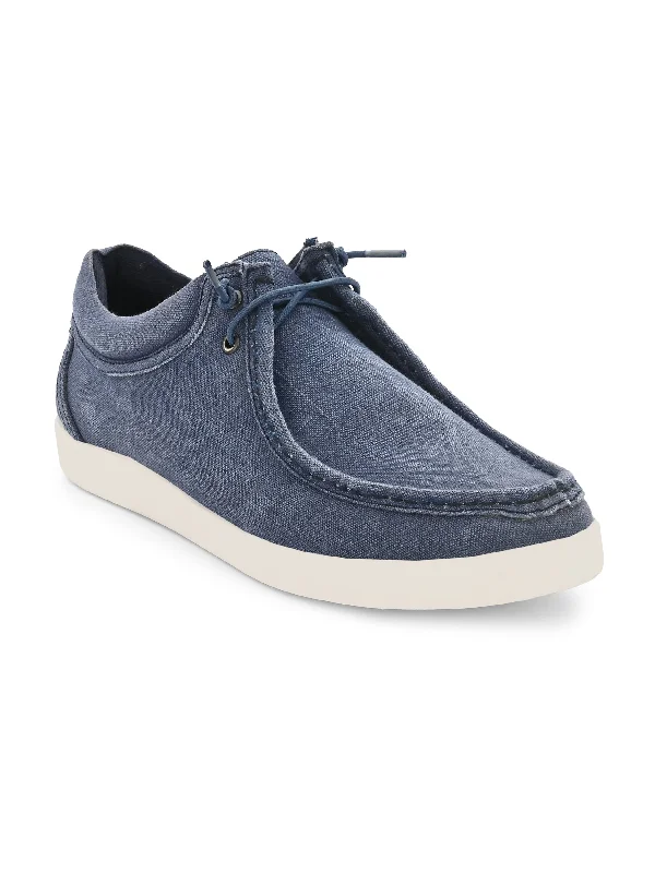 Men's Canvas Fancy Lace Up Casual Shoes