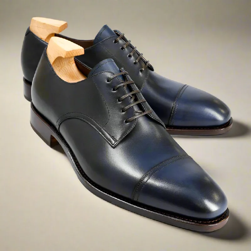 Gabriel Navy Blue Toecap Derby