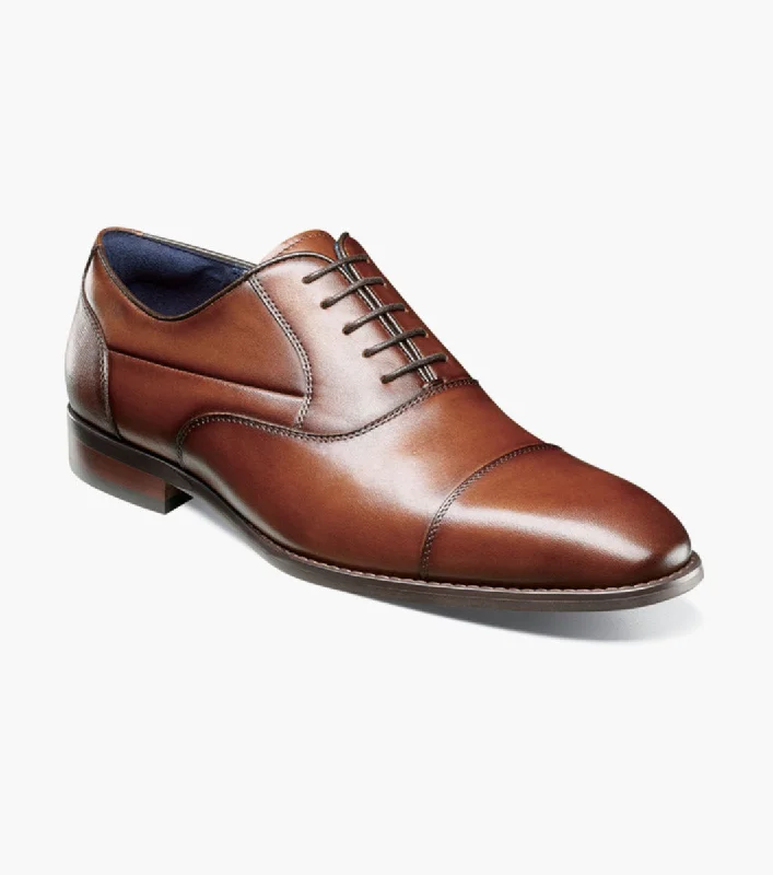 Stacy Adams KALLUM  Cap Toe Oxford Shoes - Cognac