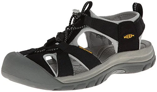 KEEN Damen Venice H2 Sandalen, Black/Neutral Gray, 38 EU