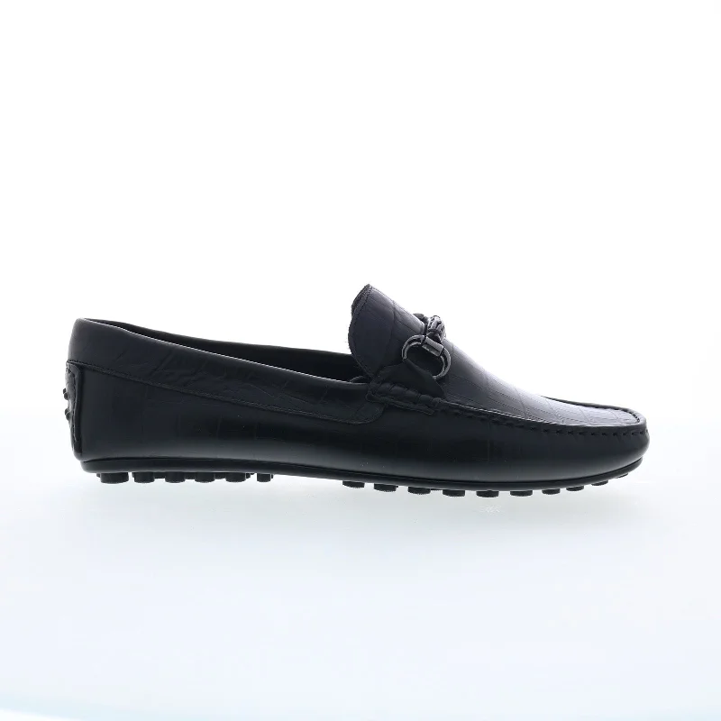 Steve Madden Yull YULL01M1 Mens Black Loafers & Slip Ons Moccasin  Shoes