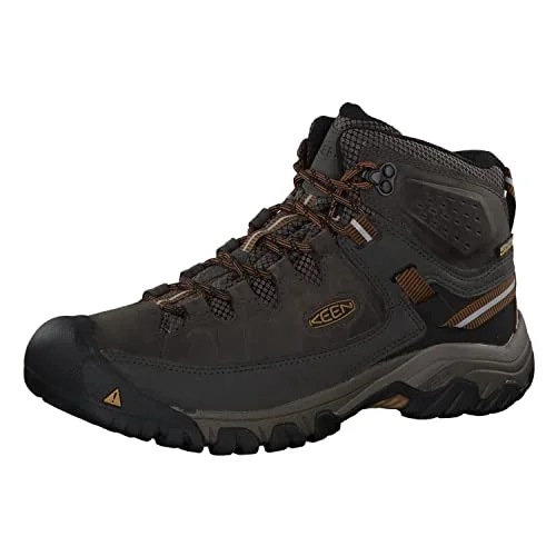 KEEN Herren Targhee 3 Mid Waterproof Wanderstiefel, Black Olive/GOLDEN Brown, 45 EU