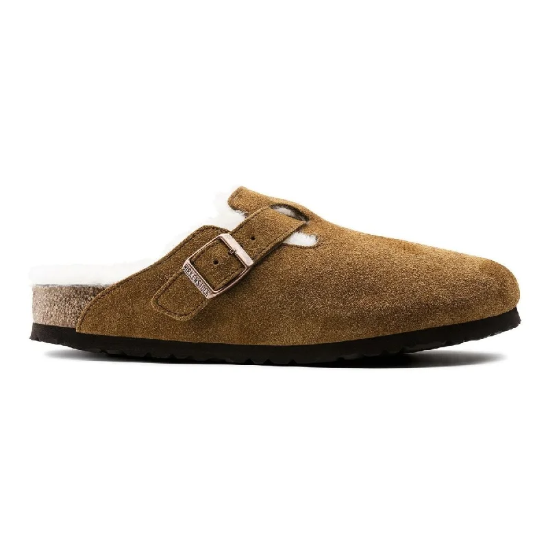 Birkenstock Men's Boston Shearling Mink Suede