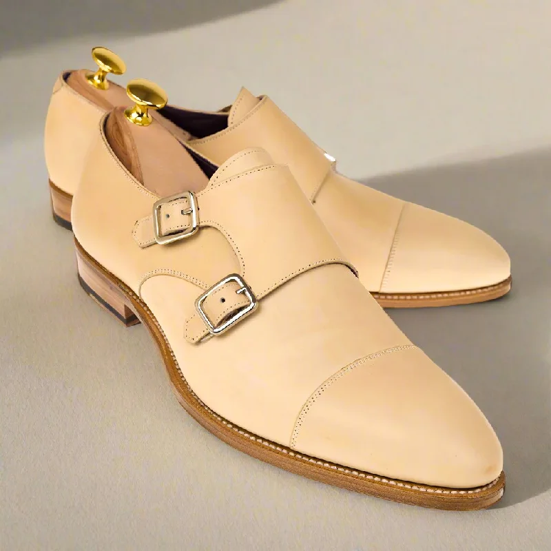 Austin Beige Suede Toecap Monkstrap