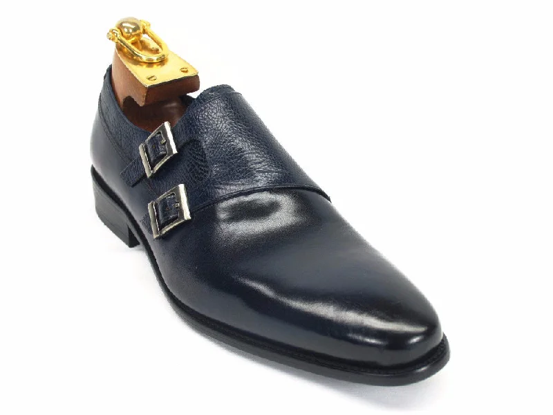 Carrucci Double Monkstraps KS099-3003 - Navy