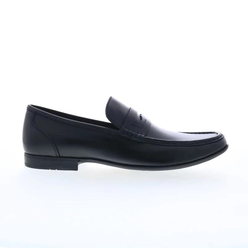 Steve Madden Korbin KORB01M1 Mens Black Loafers & Slip Ons Penny Shoes