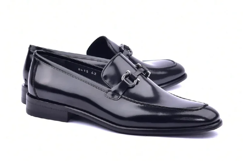 Corrente 6415 Calfskin slip-on Loafer  - Black