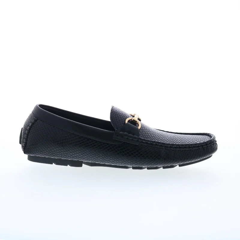 Steve Madden M-Duppln Mens Black Synthetic Loafers & Slip Ons Moccasin Shoes