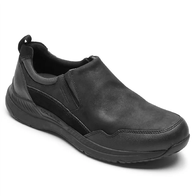 Men's Total Motion Trail Waterproof Slip-On Shoes In Black