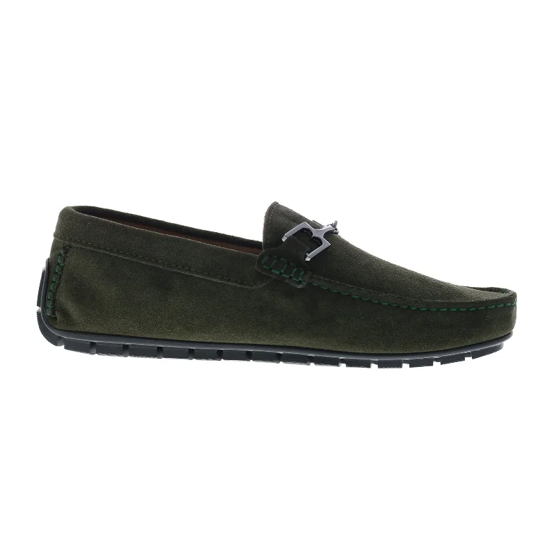 Bruno Magli Xander BM2XANP1 Mens Green Loafers & Slip Ons Moccasin Shoes