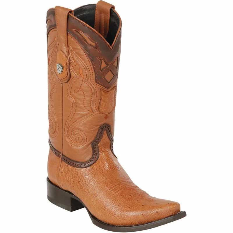 Honey Cowboy Ostrich Boots Snip Toe